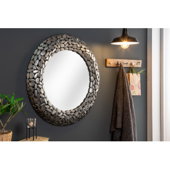 Zrkadlo 38724 Ø82cm Mosaic silver-aluminium - PRODUKT JE SKLADOM