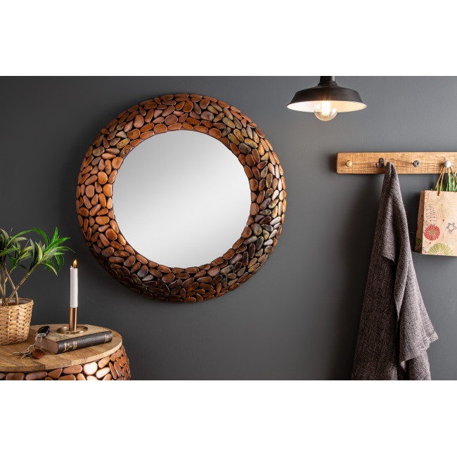 Zrkadlo 38743 Ø82cm Mosaic medené-aluminium Zrkadlo 38743 Ø82cm Mosaic medené-aluminium
