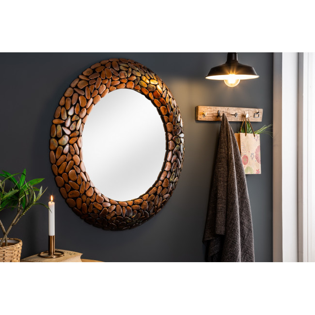 Zrkadlo 38743 Ø82cm Mosaic medené-aluminium Zrkadlo 38743 Ø82cm Mosaic medené-aluminium