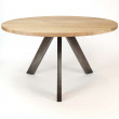 Jedálenský stôl 20-61 Ø120cm Acacia natural - PRODUKT JE SKLADOM - 1Ks
