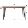 Jedálenský stôl 56-31 120x80cm V frame