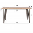 Jedálenský stôl 56-31 120x80cm V frame Jedálenský stôl 56-31 120x80cm V frame