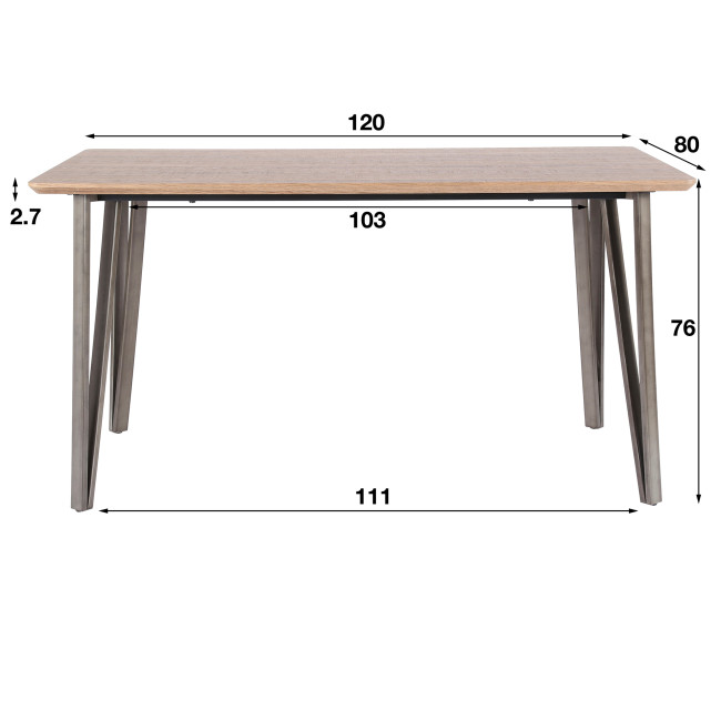 Jedálenský stôl 56-31 120x80cm V frame Jedálenský stôl 56-31 120x80cm V frame