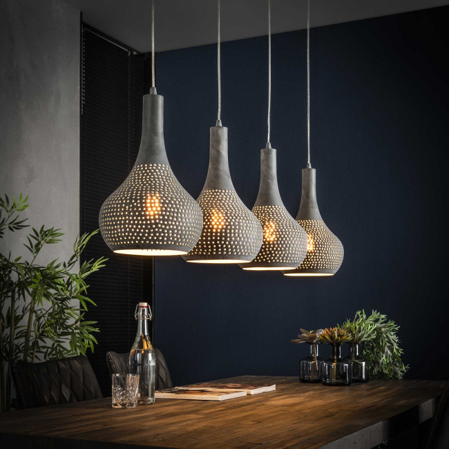 Luster 81-41 4 x Ø28cm industry concrete cone Luster 81-41 4 x Ø28cm industry concrete cone